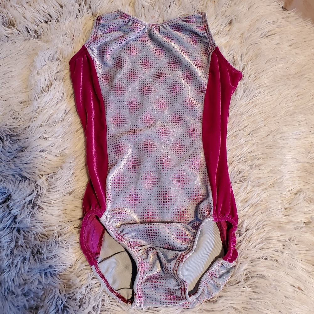 Girls Velvet Shimmering Dance Leotard 12-14 L